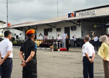 KAI Divre II Sumbar gelar upacara peringatan HUT KAI. (dok. istimewa)