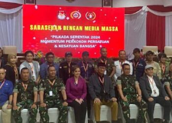 Ketua PWI Pusat saat sarasehan media massa jelang Pilkada di Pusterad. (dok. istimewa)