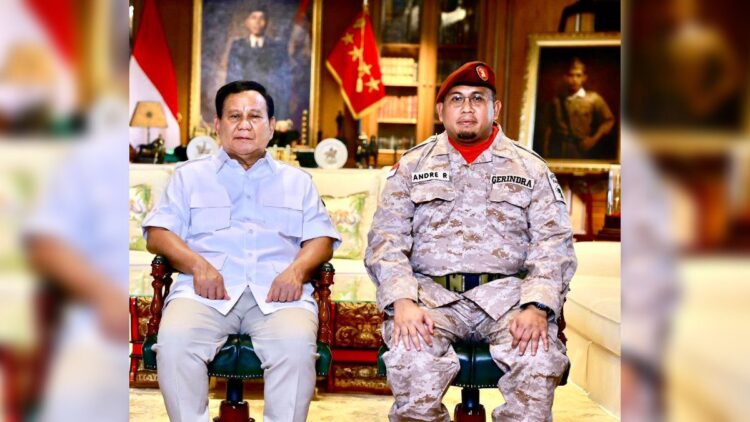 Andre Rosiade bersama Presiden terpilih Prabowo Subianto di sela-sela kegiatan diklat Anggota DPR RI terpilih. (Foto: Dok. Tim AR)