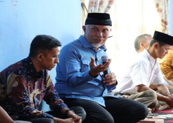 Di Nagari Alahan Nan Tigo Dharmasraya, Mahyeldi Dengarkan Persoalan Pendidikan dan Plasma
