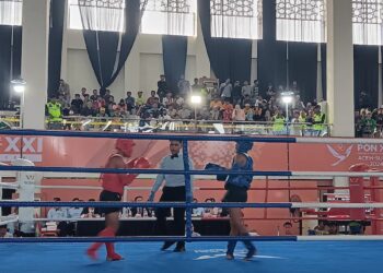 Cabor Muaythai di PON XXI Aceh-Sumut. (dok. istimewa)