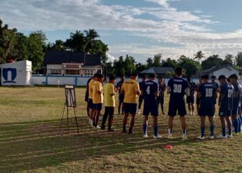 Persiapan tim sepakbola Sumbar jelang lawan NTT di cabor sepakbola PON XXI Aceh-Sumut. (dok. istimewa)