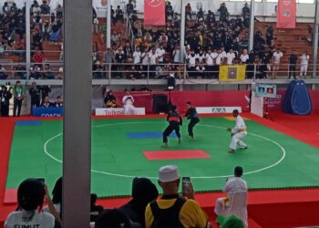 Pesilat Sumbar di PON XXI Aceh-Sumut lolos semifinal. (dok. istimewa)