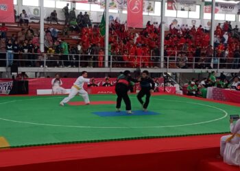 Pesilat Sumbar M. Iqbal kalah di babak perempat final PON XXI Aceh-Sumut. (dok. istimewa)