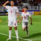 Selebrasi striker Timnas U-20 Jens Raven usai ciptakan gol ke gawang Timor Leste. (dok. istimewa)