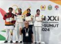 Taekwondoin Sumbar raih perak di PON XXI. (dok. istimewa)