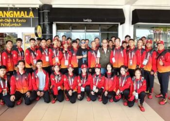 Tim Barongsai Sumbar saat berangkat menuju PON XXI Aceh-Sumut. (dok. istimewa)