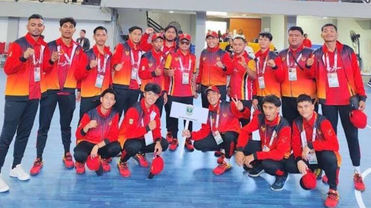 Tim Bola Tangan Sumbar Tumbangkan Aceh dengan Skor Telak di PON XXI 1 Tim bola tangan Sumbar. (dok. istimewa)