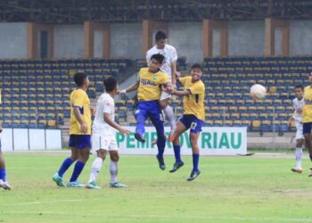 Tim sepakbola Sumbar di PON XXI Aceh-Sumut. (dok. istimewa)