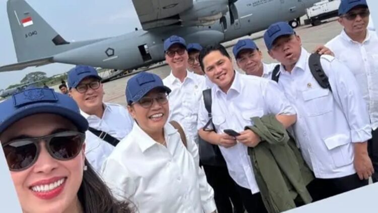 Menteri dan Wakil Menteri Menteri Kabinet Merah Putih bertolak ke Magelang, Jawa Tengah, Kamis (24/10/2024) siang. (Foto: Media Sosial Menteri Pariwisata Widiyanti Putri Wardhana).