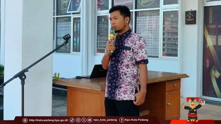 Anggota KPU Kota Padang Divisi Hukum dan Pengawasan Jefri Hariyanto. (Foto: Dok. MC Padang)