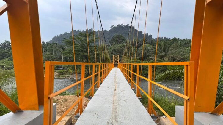 Jembatan Lubuk Betung tuntas dibangun. (Foto: Antara)