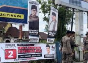 Bermasalah, Ratusan APK Pilkada di Bukittinggi Dicopot Tim Gabungan