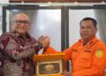 Pj Wali Kota Padang, Andree Algamar bersama Kepala Basarnas Padang Abdul Malik sepakat menggelar latihan kebencanaan gabungan. (ANTARA/HO-Pemko Padang)