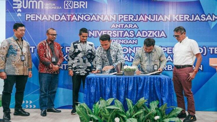 BRI Jalin MoU dan Perjanjian Kerjasama dengan Universitas Adzkia 1 MoU BRI dan PKS (Perjanjian Kerjasama) dengan Universitas Adzkia. (dok. istimewa)