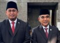 Anggota DPR terpilih Andre Rosiade dan Sekjend Gerindra Ahmad Muzani. (dok. istimewa)