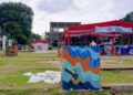 lomba mural di areal Pekan Kebudayaan Daerah 2024 di UPTD Taman Budaya Sumbar. (dok. istimewa)