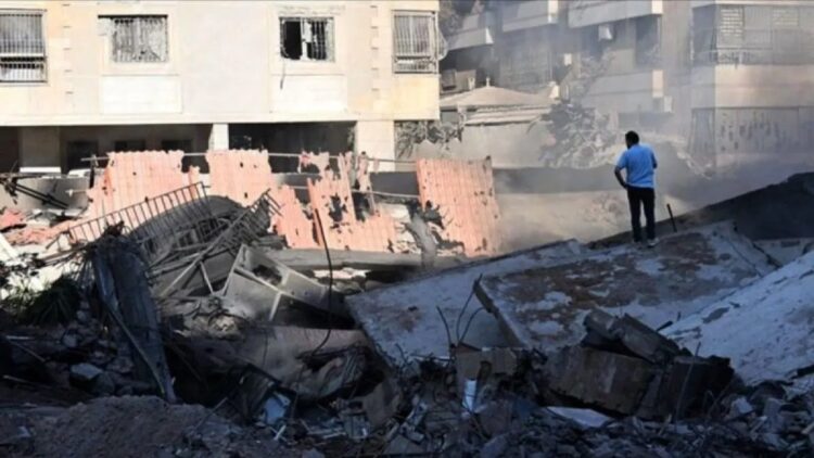 Israel kembali Serang Beirut Selatan setelah Keadaan Cukup Tenang 1 Serangan Israel yang meluluhlantakkan sejumlah bangunan di Lebanon. ANTARA/Anadolu/py/am.