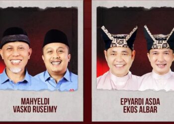 Mahyeldi-Vasko dan Epyardi-Ekos. (dok. istimewa)