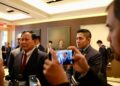 Presiden Prabowo Subianto dalam keterangannya kepada awak media usai pertemuan dengan Menteri Pertahanan Amerika Serikat, Lloyd Austin, Rabu (13/11/2024). (Foto: BPMI Setpres/Aldoni)