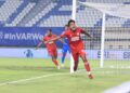 Selebrasi wonderkid Semen Padang FC, Gala Pagamo usai mencetak gol ke gawang Persib. (dok. MO SPFC)