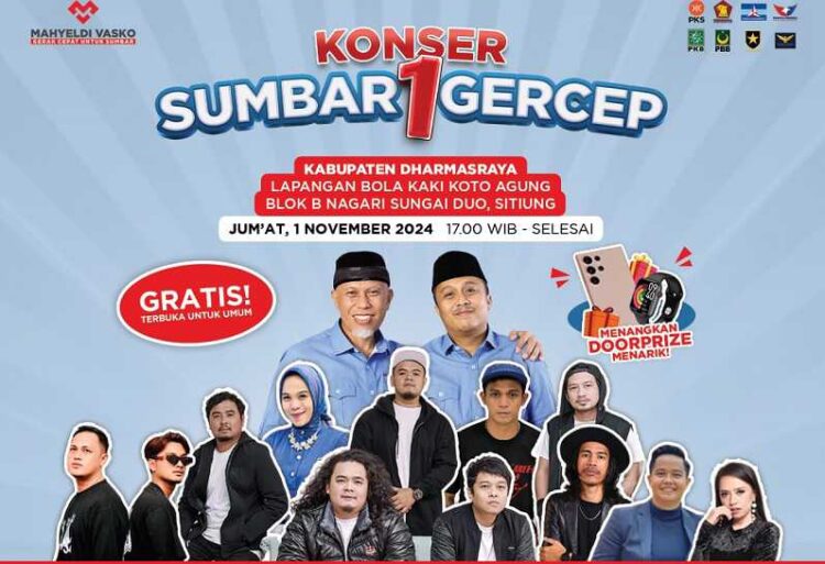 Jadi Lokasi Kedelapan, Konser Sumbar Gercep Mahyeldi-Vasko Siap Guncang Pesisir Selatan 1 download 8