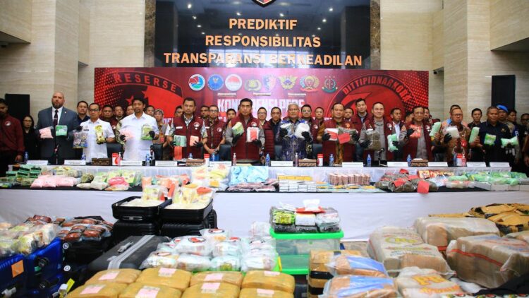 Dukung Asta Cita Prabowo-Gibran, Polri Sita Lebih dari 3 Ton Narkoba 1 Barang bukti penangkapan narkoba Bareskrim Polri. (dok. istimewa)