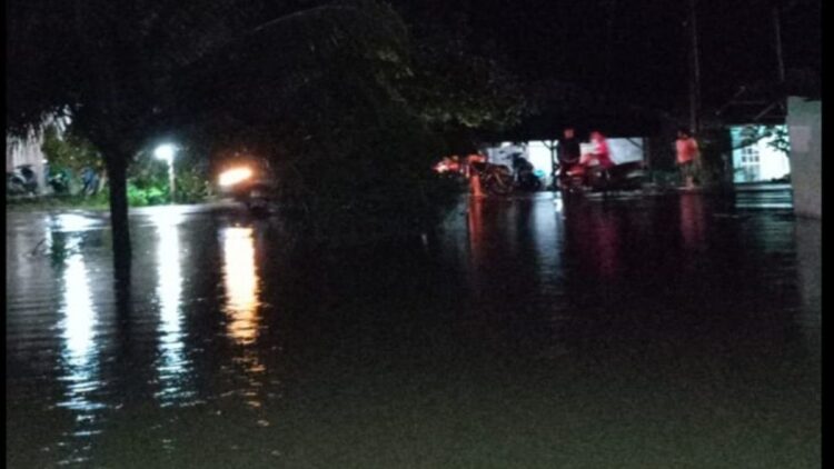 Sungai Batang Saman Meluap, Puluhan Rumah di Pasaman Barat Terendam Banjir 1 Luapan air Sungai Batang Pasaman Kecamatan Pasaman Kabupaten Pasaman Barat mengenangi puluhan rumah warga akibat tingginya curah hujan di daerah itu, Senin (23/12/2024) malam. (ANTARA/HO-Camat Pasaman)