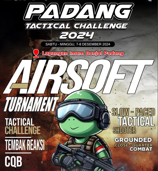 Beri Ruang Penyaluran Bakat, Pemko Padang Gelar Turnamen Airsoft Gun 1 Turnamen Padang Tactical Challenge. (IST)