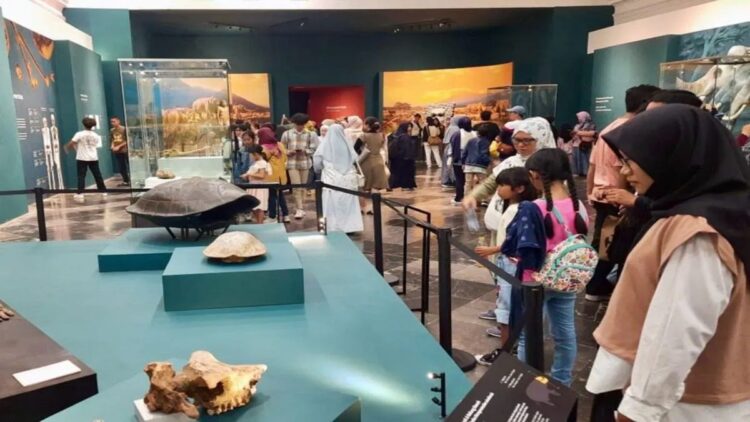 Capai 12.735 Pengunjung Sehari, Menbud Apresiasi Museum Nasional Pecahkan Rekor 1 Pengunjung melihat koleksi Museum Nasional, Jakarta, Sabtu (28/12/2024). (ANTARA/Kementerian Kebudayaan)