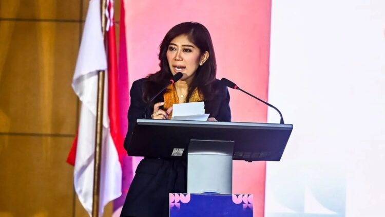 Menteri Komunikasi dan Digital Meutya Hafid. (ANTARA FOTO/Rivan Awal Lingga/wpa)