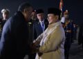 Kunjungan ke Mesir, Presiden Prabowo Subianto disambut petinggi negara tersebut. (dok. PCO)