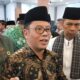 Direktur Jenderal pada Direktorat Jenderal Bimbingan Masyarakat Islam Kementerian Agama, Kamaruddin Amin saat diwawancarai di Padang, Rabu (11/12/2024). (ANTARA/Muhammad Zulfikar)