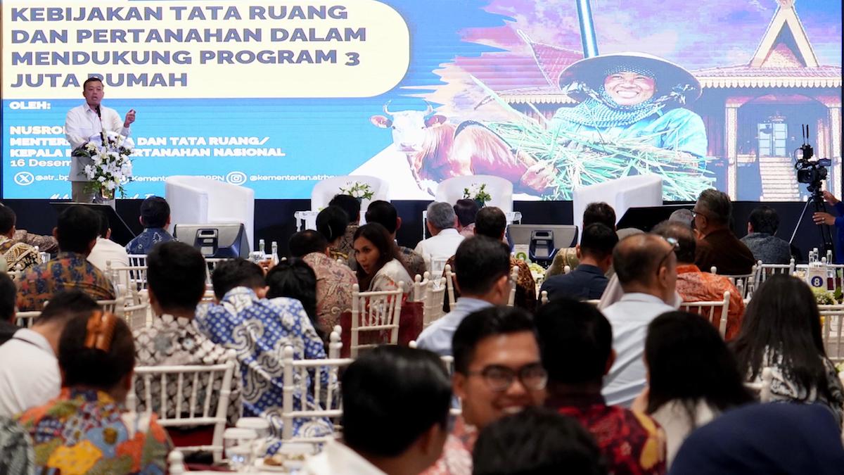 Kebijakan tata ruang dan pertanahan dalam mendukung program 3 juta rumah. (dok. ATR/BPN)