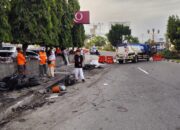 Breaking News: Truk Pertamina Hantam Dua Motor di Depan Basko Hotel Padang
