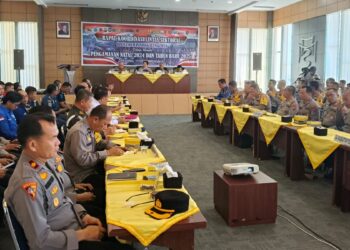 Rakor lintas sektoral di Polda Sumbar untuk pengamanan Nataru. (dok. istimewa)