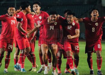 Selebrasi pemain Timnas Indonesia usai Asnawi lesatkan gol ke gawang Myanmar di gelaran ASEAN Cup 2024 grup B. (dok. Timnas Indonesia di X)