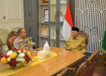 Gubernur Mahyeldi bertemu dengan Kapolda Sumbar yang baru. (dok. adpsb)