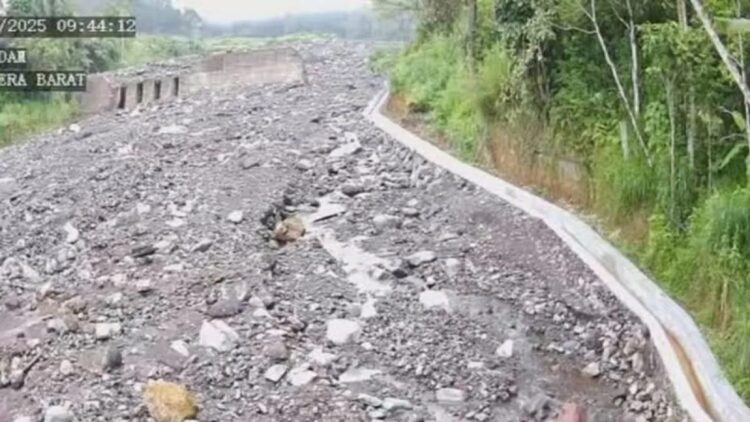 Ilustrasi foto hulu sungai yang diambil menggunakan alat Early Warning System (EWS).(Antara/BPBD Tanah Datar).