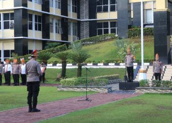 Apel perdana Irjen Gatot Try Suryanta sebagai Kapolda Sumbar. (dok. Bidhumas)