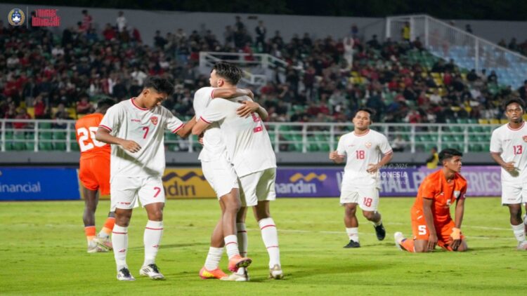 Timnas Indonesia U-20 Raih Kemenangan Perdana di Mandiri U-20 Challenge, Hancurkan India 4-0 1 Pemain Timnas Indonesia U-20 melakukan selebrasi usai mencetak gol ke gawang India. (Foto: PSSI)