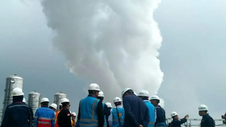 Proyek panas bumi oleh PT Supreme Energy Muara Laboh tahap satu dengan kapasitas 86 megawatt yang berlokasi di Kecamatan Pauah Duo Kabupaten Solok Selatan, Sumatra Barat. Antara/Erik