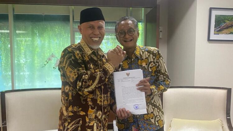 Gubernur Mahyeldi bertemu Menteri PU Dody Hanggodo. (dok. adpsb)