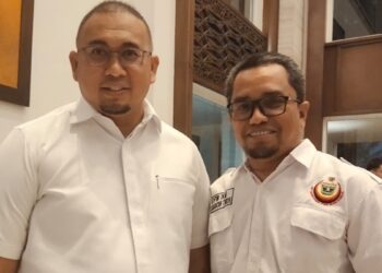 Ketua IKM Kaltim, Hendra Putra bersama calon Ketua Umum IKM, Andre Rosiade. (dok. pribadi)