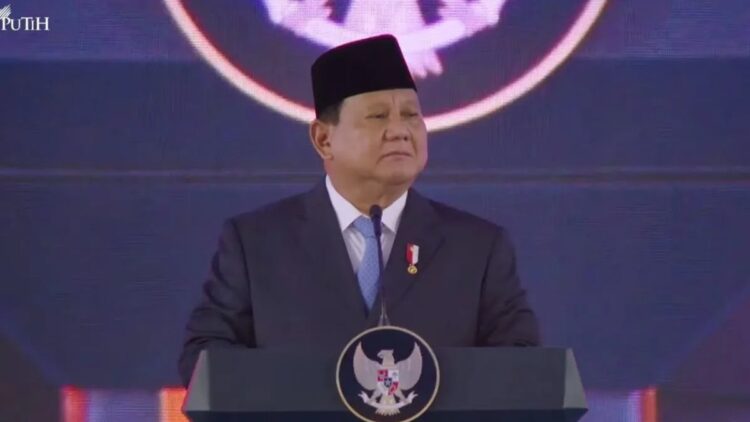 Tangkapan layar - Presiden RI Prabowo Subianto memberikan sambutan dalam peluncuran Badan Pengelola Investasi Danantara Indonesia di Istana Kepresidenan RI, Jakarta, Senin (24/2/2025). ANTARA/Fathur Rochman
