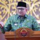 Pj Wako Padang Andree Algamar beri sambutan saat acara wisuda tahfiz ke VIII sekolah Ar-Royyan. (dok. Prokopim)