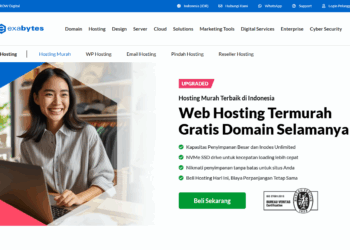 tangkapan layar web hosting exabytes