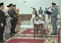 Gubernur Mahyeldi Tekankan Pentingnya Inovasi Saat Lantik Enam Kepala OPD 4 Pelantikan enam kepala OPD Pemprov Sumbar. (dok. adpsb)