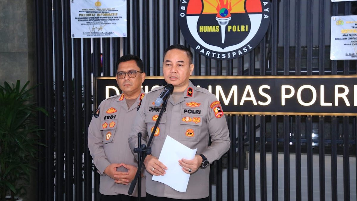 Karopenmas Divhumas Polri Brigjen Trunoyudo Wisnu Andiko saat beri keterangan pers. (dok. Divhumas)