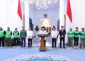 Presiden Prabowo umumkan driver ojol dapat THR. (dok. PCO RI)